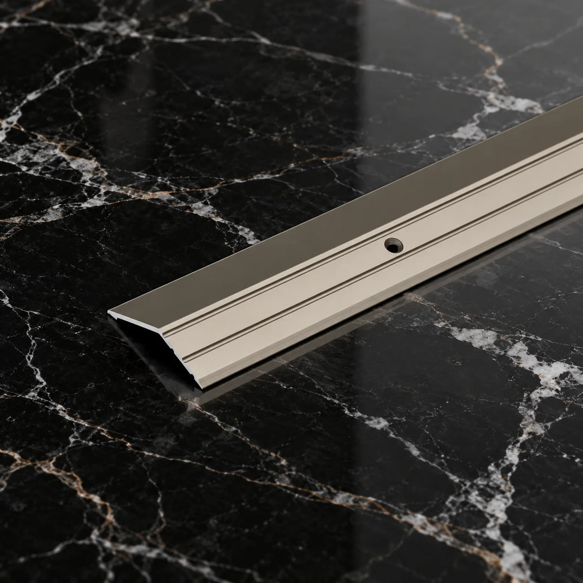 45x16mm Anodised Aluminium Floor Ramp Threshold Strip In Champagne Color