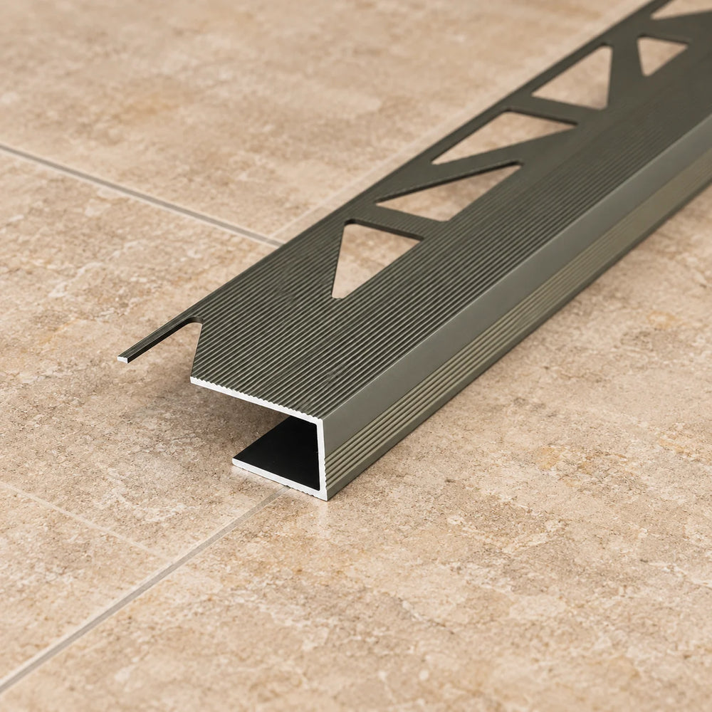 8mm Anodised Aluminium Stop Edge Trim – 1m In Champagne Color