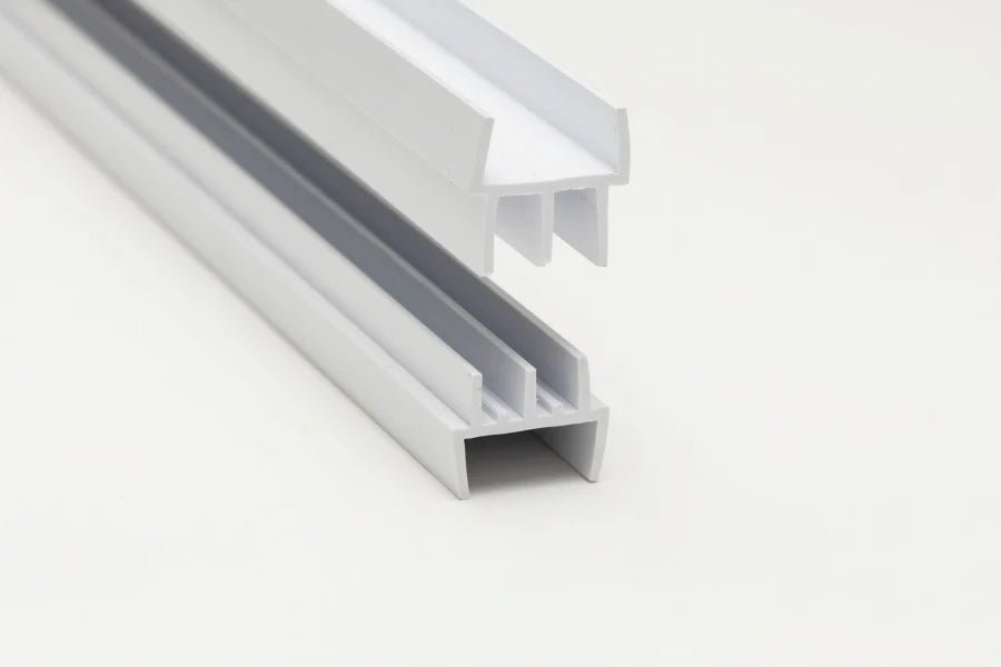 Clip-On Vivarium Double Channel Top & Bottom Glass Runners Track for 15/18 MM Board