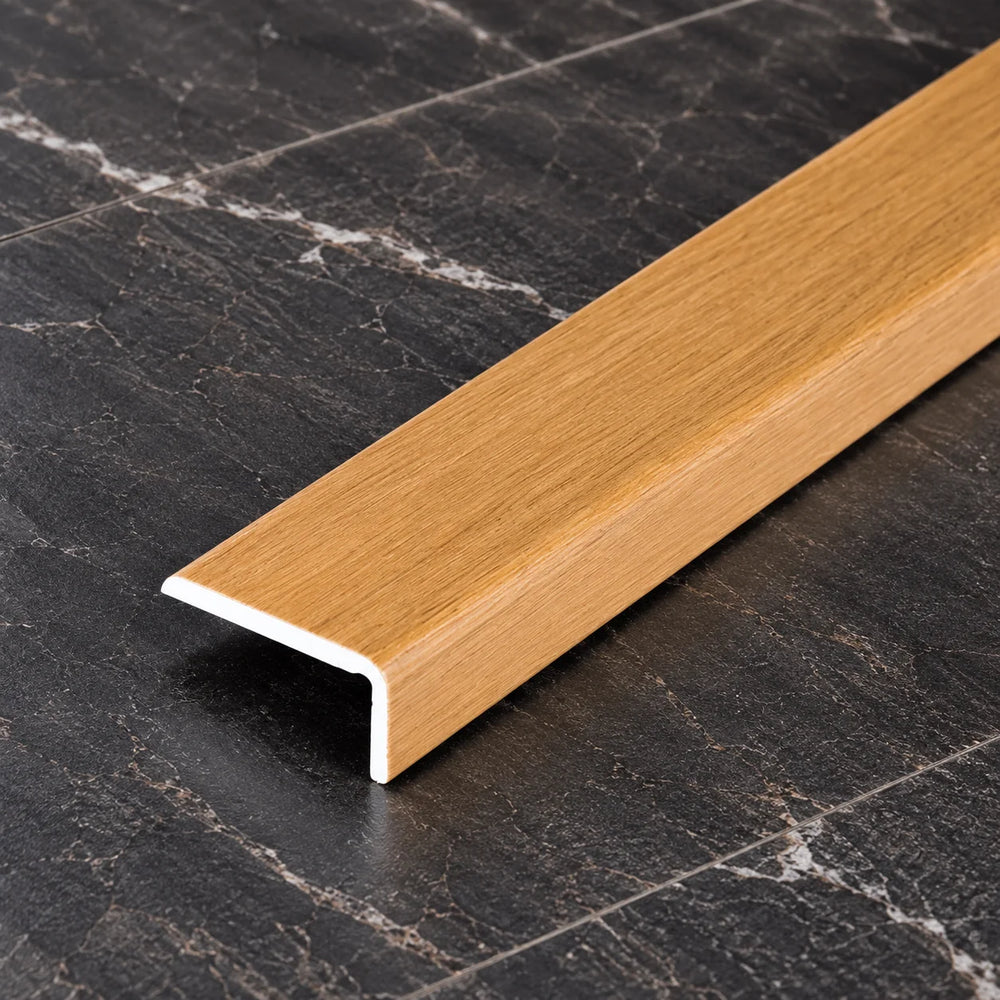 Self Adhesive Floor Trim 25MM X 10MM – Wood Effect and Anodised Aluminium 1m & 2m In Corona Oak Color