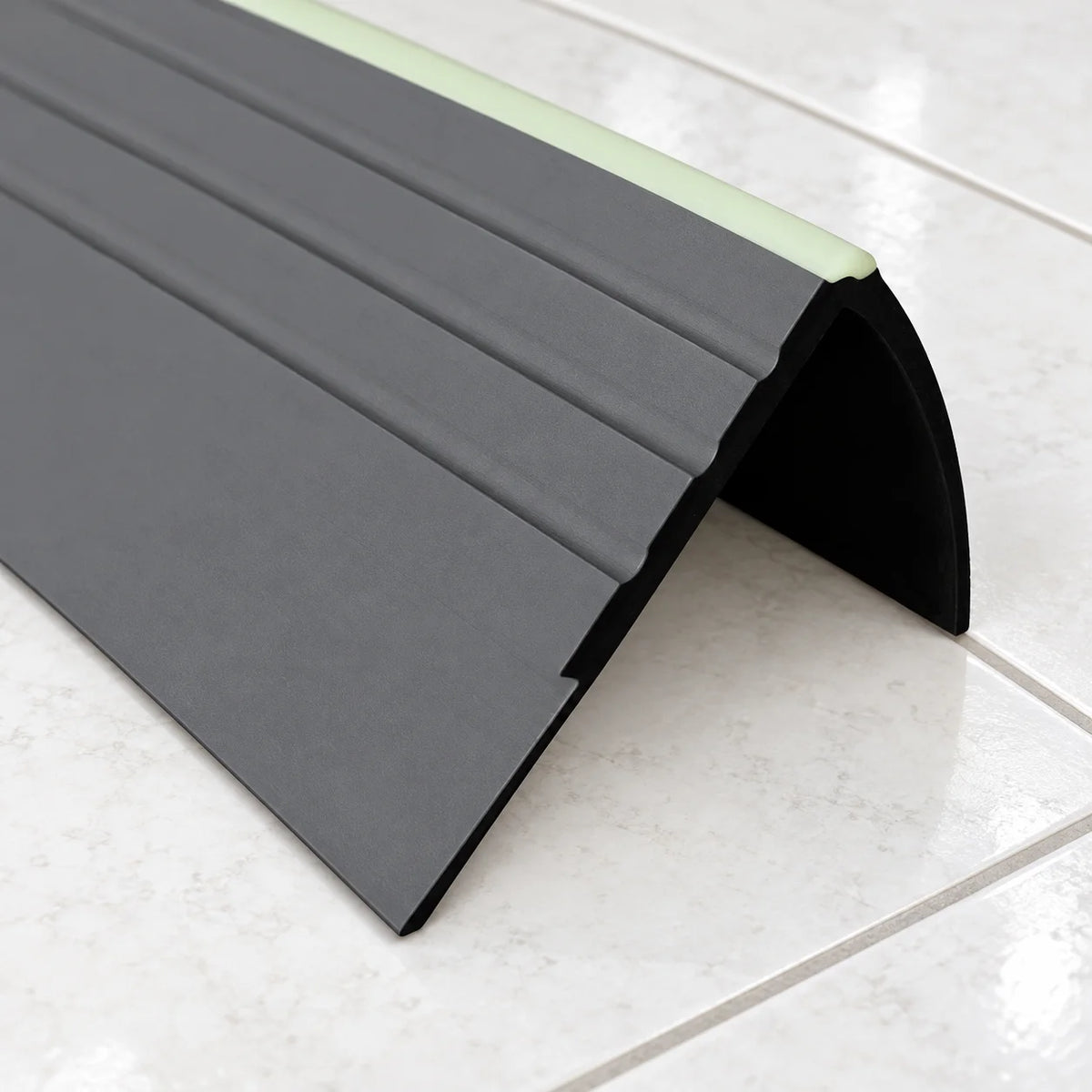 Non Slip PVC Stair Nosing with Glow Strip 40x40mm – 1.18m In Dark Grey Color