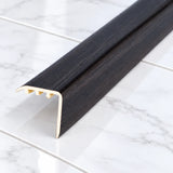 Laminate Stair Nosing 30x30mm uPVC Wood Effect Profile – 0.9m In Dark Walnut Color