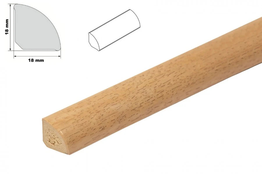 Decorative Flooring Window Edge Beading Worktop Strip uPVC 18mm Quadrant Trim Moulding