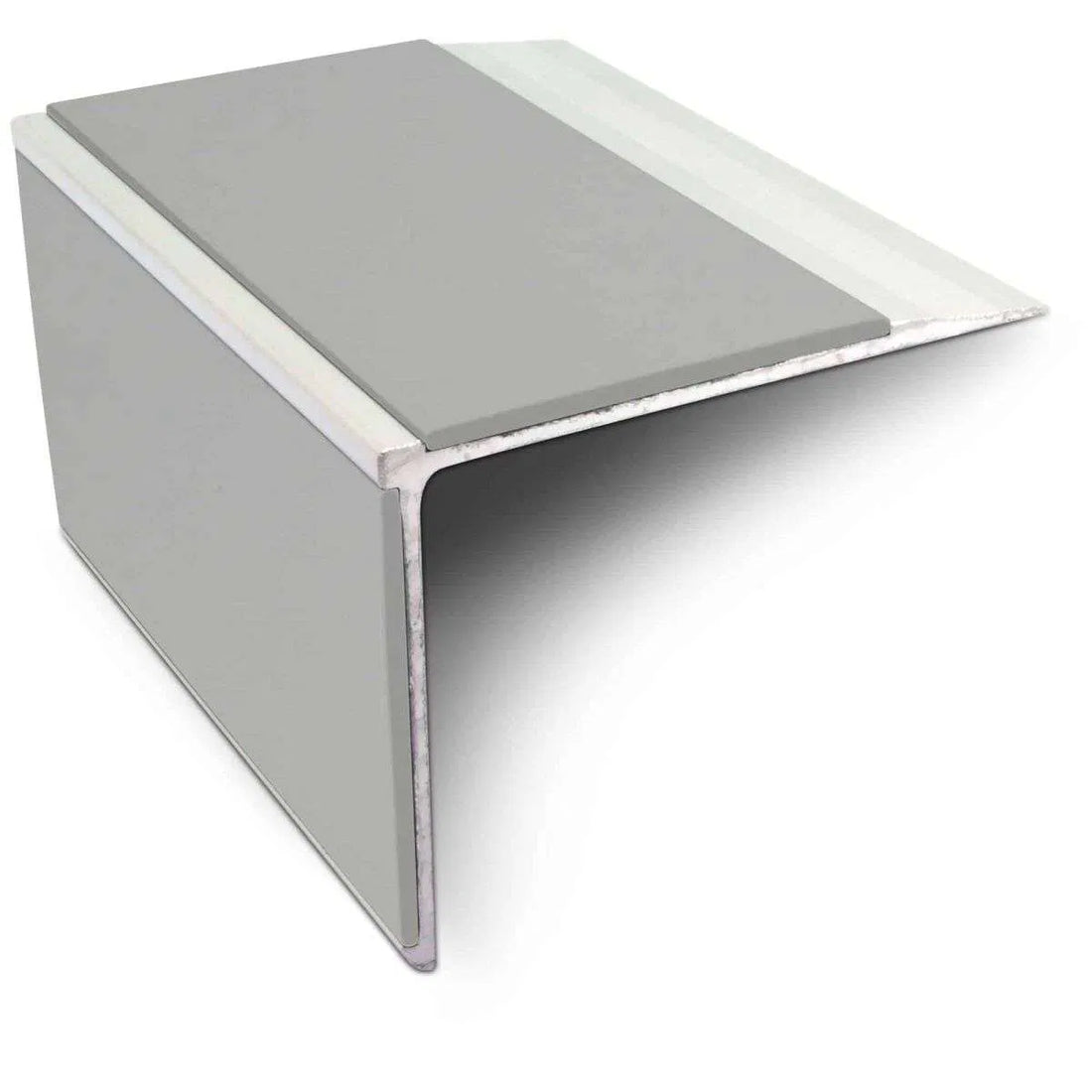 Dolphin Grey NSL27 75mm DDA Compliant Aluminium Non Slip Stair Nosing Edge Trim With Pvc Insert