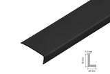 Equal & Unequal Edge Protecto Black PVC Plastic Corner Angle Trim 90°