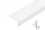 Equal & Unequal Edge Protector White PVC Plastic Corner Angle Trim 90°