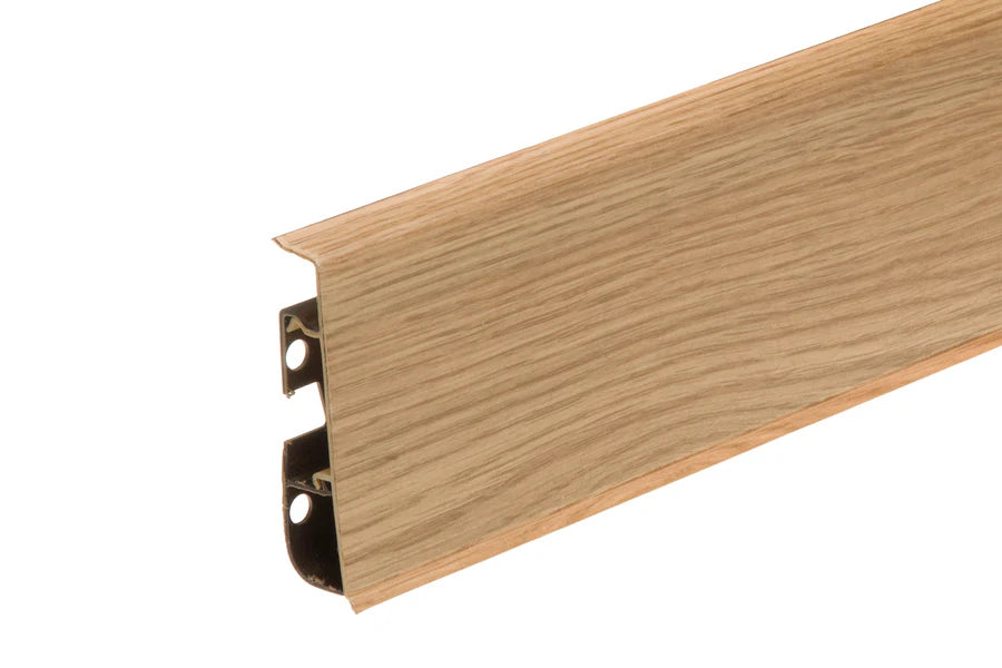 Flexible Wood Effect PVC Skirting Board Cable Cover Profile 75 MM x 2500 MM