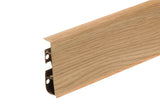 Flexible Wood Effect PVC Skirting Board Cable Cover Profile 75 MM x 2500 MM