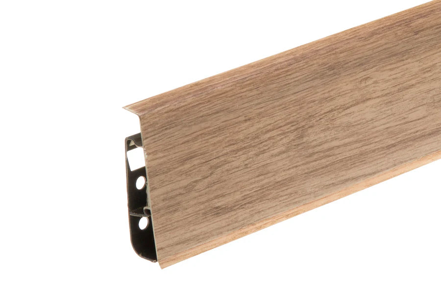 Flexible Wood Effect PVC Skirting Board Cable Cover Profile 75 MM x 2500 MM