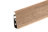 Flexible Wood Effect PVC Skirting Board Cable Cover Profile 75 MM x 2500 MM