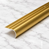 Aluminium Bullnose Stair Nosing Curved Metal Step Edge Trim 62mm x 38mm in gold