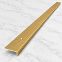 Aluminium Stair Nosing 40MM X 20MM X 0.9M  Wide Grooved Anti-Slip Profile in gold finish