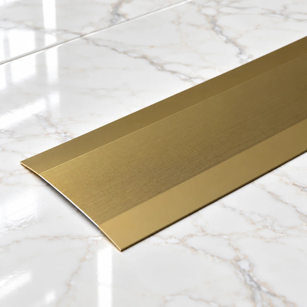 Self Adhesive Aluminium Door Threshold Strip 100mm Wide In Gold Color