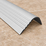 Non Slip Stair Nosing 70x40mm – Flexible PVC Rubber Profile 1.18m In Gray Color