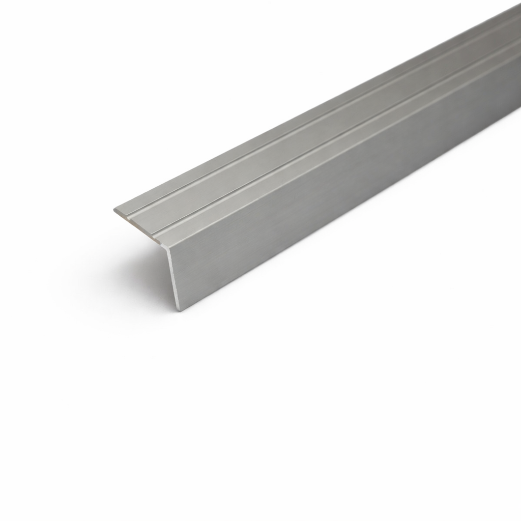 Inox Self adhesive aluminium stair nosing edge trim for anti slip stair edge protection