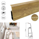 Lima 72mm PVC Skirting Board With Cable Management System