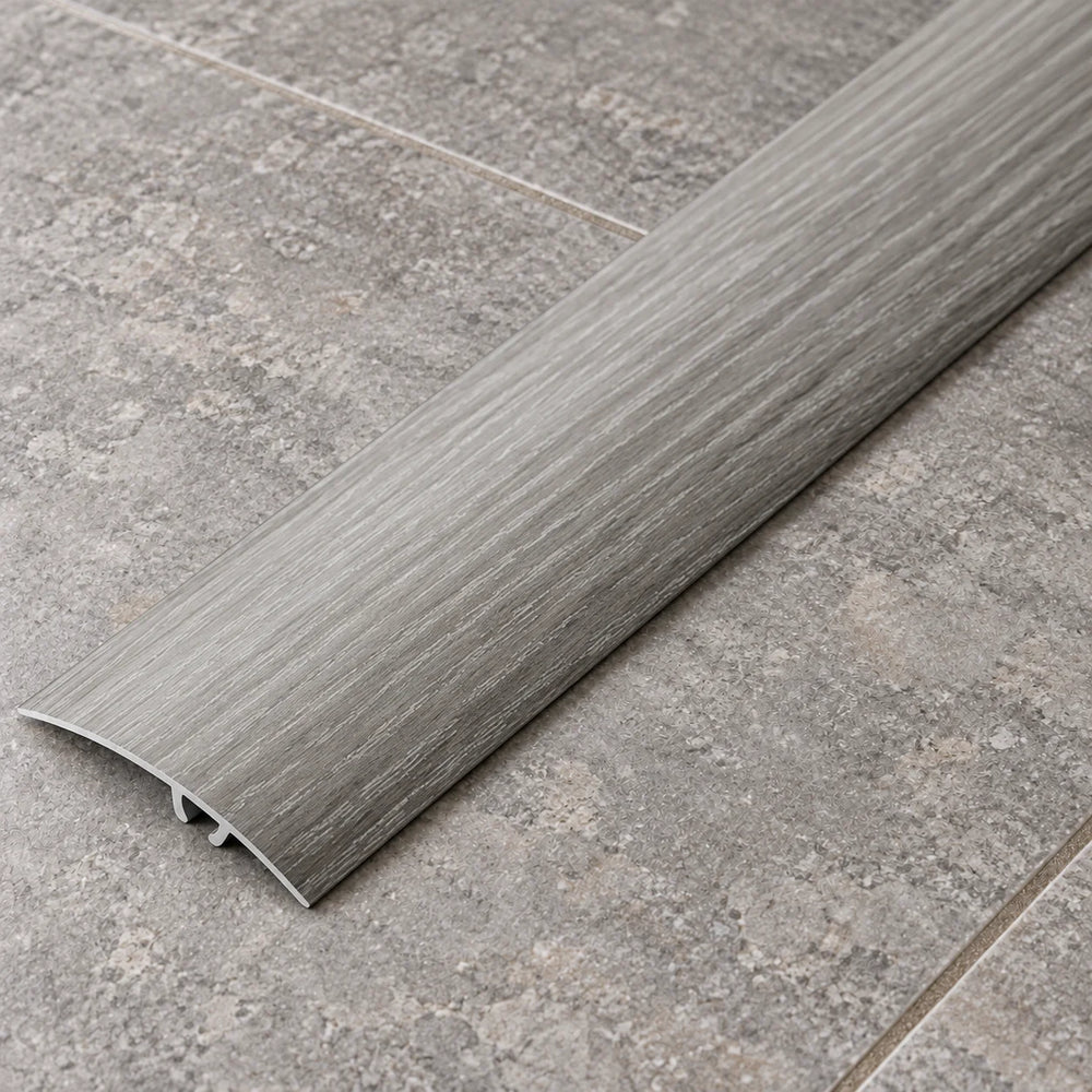 47mm Aluminium Wood Effect Door Threshold Strip – 930mm In Manilla Oak Color
