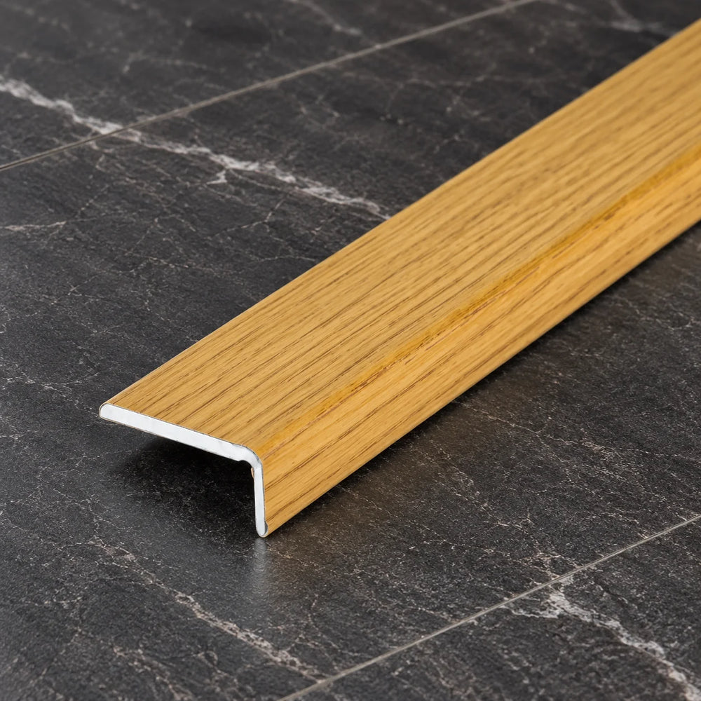 Self Adhesive Floor Trim 25MM X 10MM – Wood Effect and Anodised Aluminium 1m & 2m In Manorial Oak Color