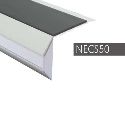 NECS50 End Caps For NSLR50 – Vision Light Out – Non Slip Stair Nosing – 2Pk ( 77.5 x 48.5mm )