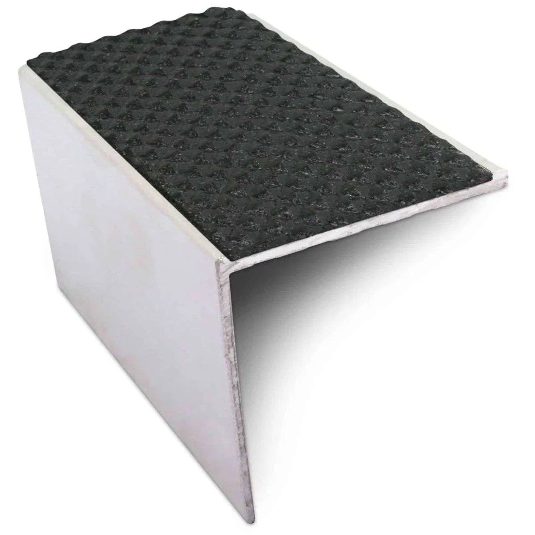 Black NSL19 Tredsafe DDA Compliant Aluminium  Non Slip Stair Nosing Edge Trim With Pvc Insert