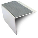 Dolphin Grey NSL21 Tredsafe 67 x 55mm  Non Slip Stair Nosing Edge Trim With Pvc Insert