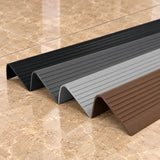 Non Slip Stair Nosing 70x40mm – Flexible PVC Rubber Profile 1.18m All Variants