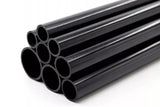 PVC Plastic Round Pipe Tube Black -1m / 39.37" Length