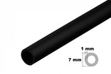 PVC Plastic Round Pipe Tube Black -1m / 39.37" Length
