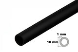 PVC Plastic Round Pipe Tube Black -1m / 39.37" Length