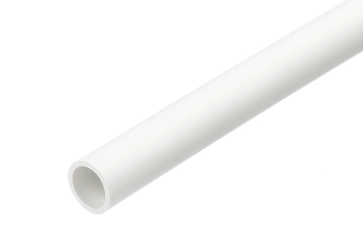 PVC Plastic Round Pipe Tube White -1m / 39.37" Length