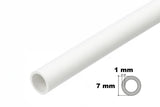 PVC Plastic Round Pipe Tube White -1m / 39.37" Length