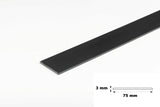 PVC Plastic TW Black White Anthracite Flat Bar Strip