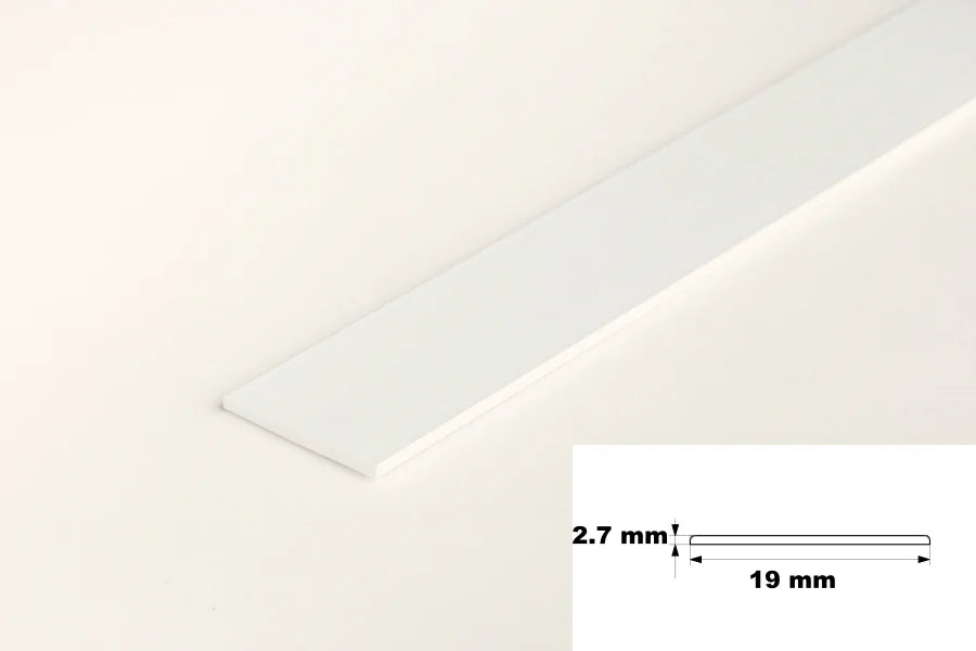 PVC Plastic TW Black White Anthracite Flat Bar Strip