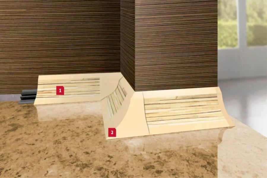 PVC Splashback Trim Worktop Edging Profile Kitchen Bathroom Accessory