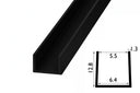 PVC U Channel Black & White Rigid Plastic TW Profile Edge Trim