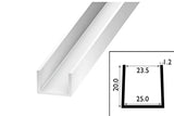 PVC U Channel Black & White Rigid Plastic TW Profile Edge Trim