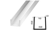 PVC U Channel Black & White Rigid Plastic TW Profile Edge Trim