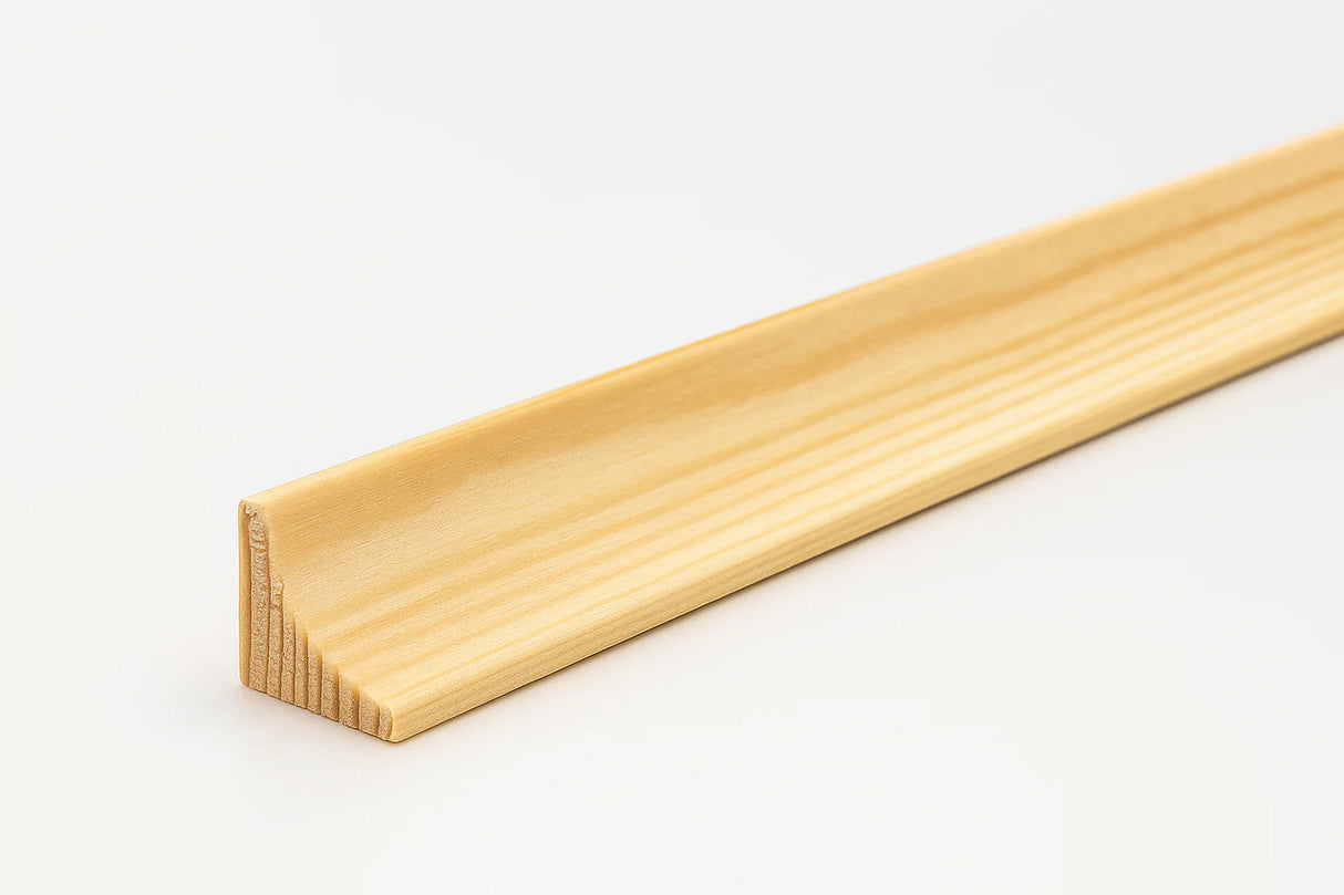 Pine Wood Natural Moulding Scotia Trim Decorative Skirting Edge Strip