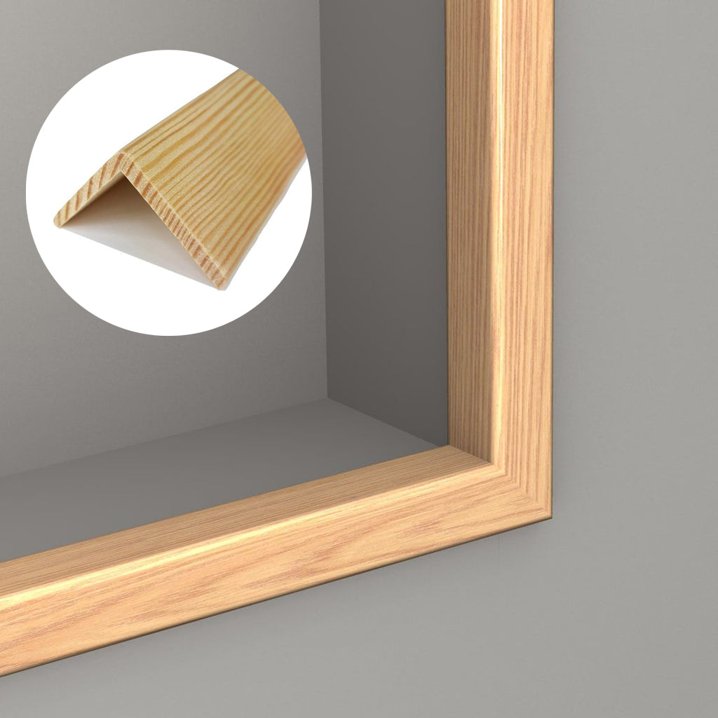 Pine Wood Internal External Edge Moulding Corner Angle Trim 90°