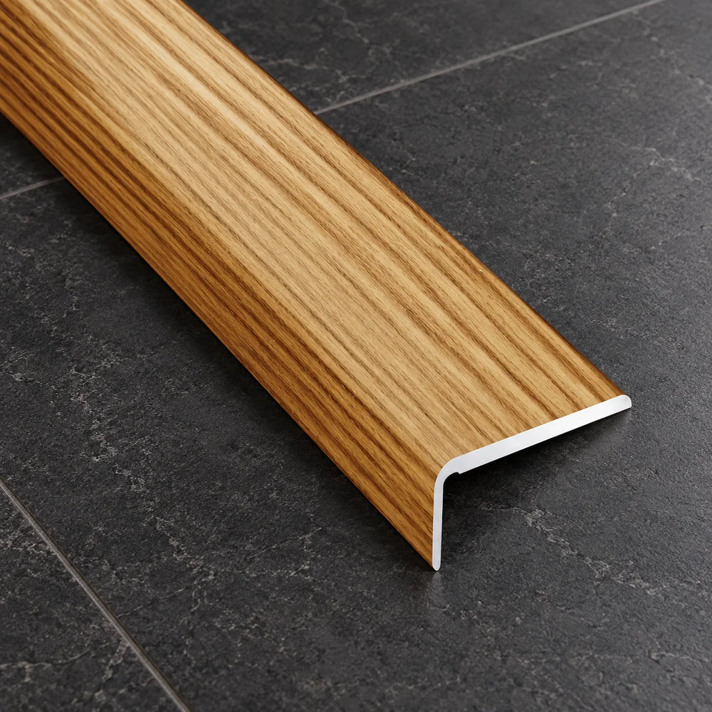 Self Adhesive Floor Trim 25MM X 10MM – Wood Effect and Anodised Aluminium 1m & 2m In Plank Oak Color