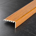 Laminate Edging for Stairs – 45x22mm Wood Effect uPVC Stair Nosing In Rustic Oak Color