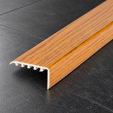 Laminate Edging for Stairs – 45x22mm Wood Effect uPVC Stair Nosing In Rustic Oak Color