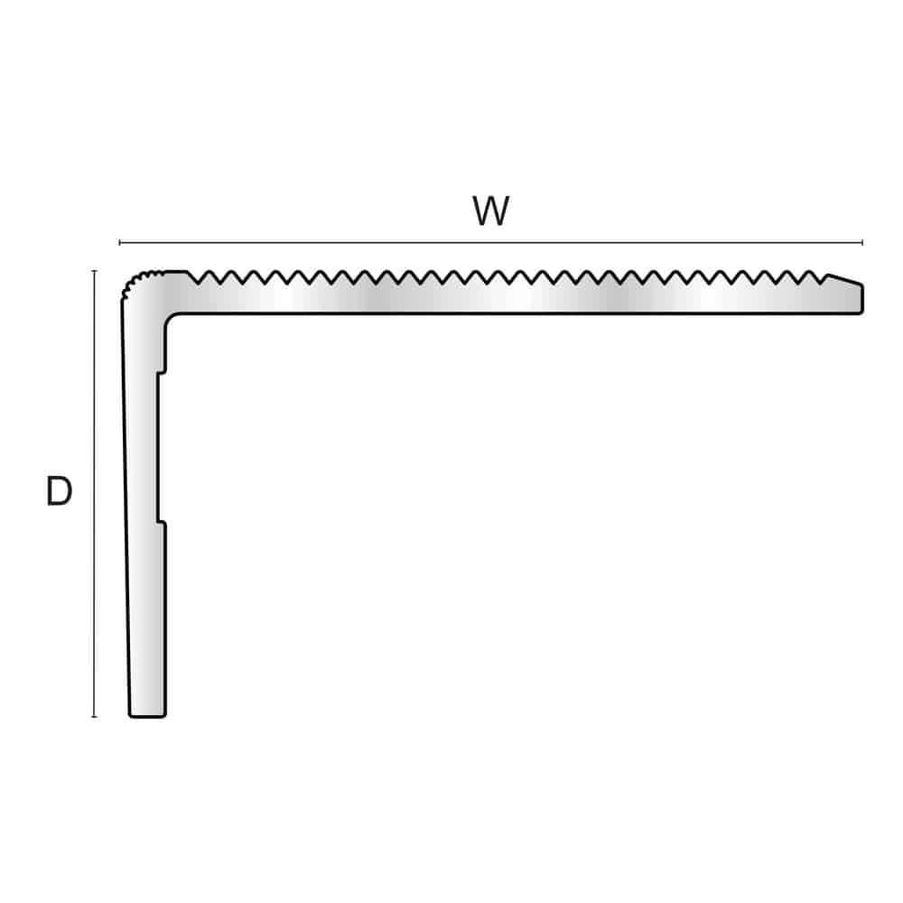 Flexible Stair Nosing 730-RGPD ( 1200mm x 70mm x 40mm )