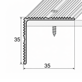 Ribbed tread aluminium stair nosing installed along stair edges for long-lasting stair safety
