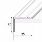 A36 aluminium wood effect self adhesive stair nosing installed on indoor stairs