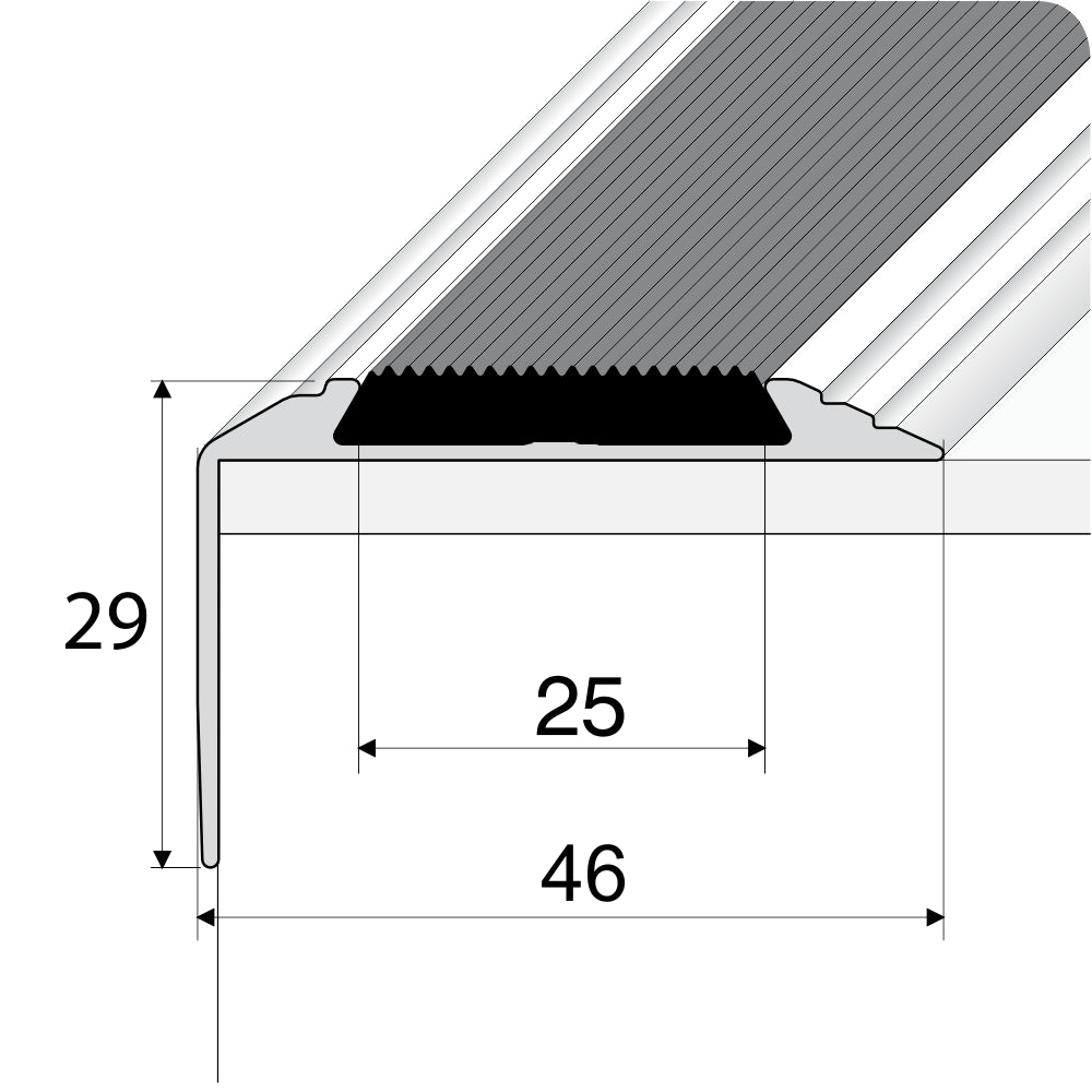 Screw Fit Anodise Aluminium Size Black with Black Rubber