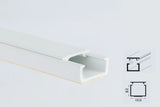 Self-Adhesive White PVC Plastic Cover Mini Cable Trunking Wire Conduit