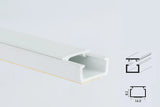 Self-Adhesive White PVC Plastic Cover Mini Cable Trunking Wire Conduit