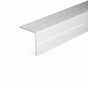 Silver A34 35x35mm anodised aluminium self adhesive non-slip ribbed stair nosing edge trim installed on steps