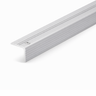 Silver A35 ribbed stair nosing edge trim used for anti-slip stair protection